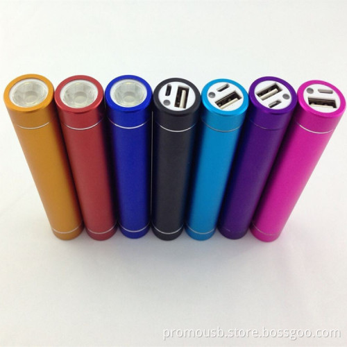 Custom aluminum cylinder power bank 2200mAh
